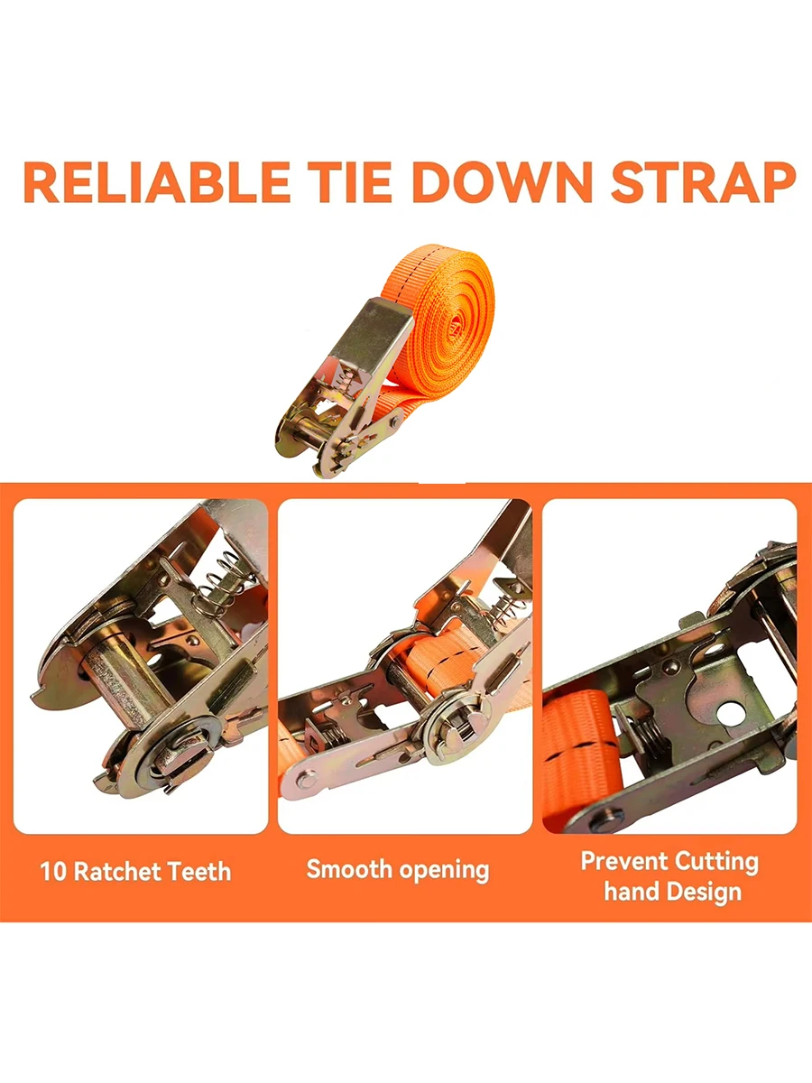 

Сверхмощные грузовые ремни с металлической пряжкой для автомобиля и грузовика — прочный ремень с храповым механизмом для безопасного багажа и грузового транспортировки