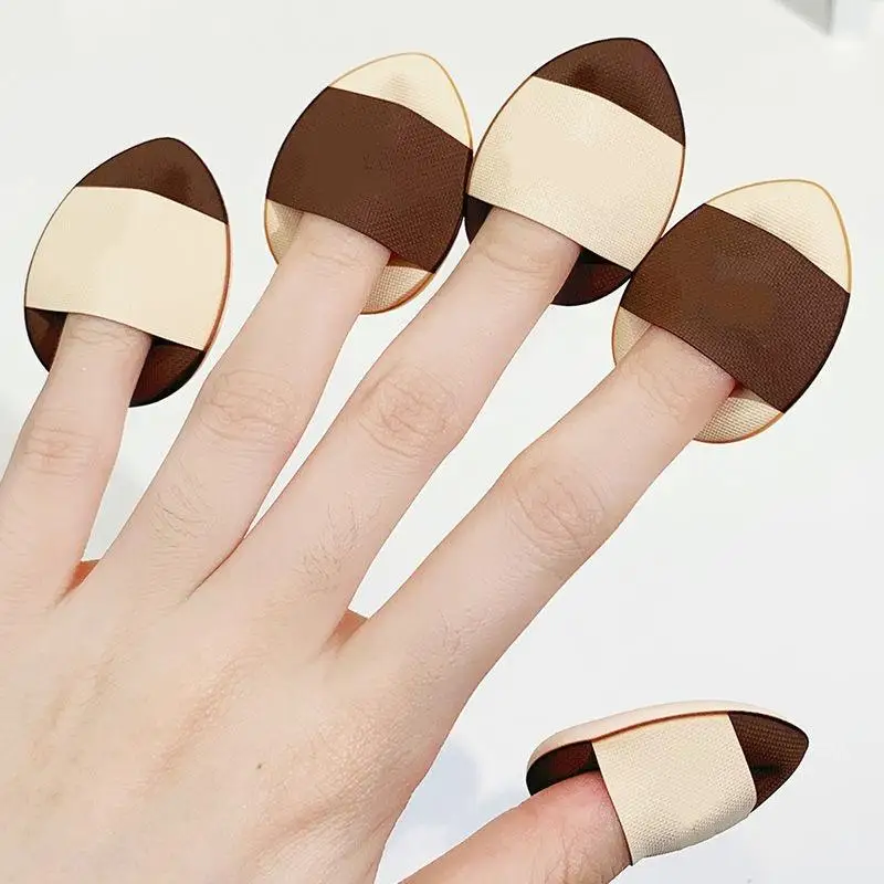 5/10Pcs Mini Finger Puff Foundation Small Teardrop Air Cushion Powder Sponge Face Concealer BB Cream Cosmetic Applicator Makeup