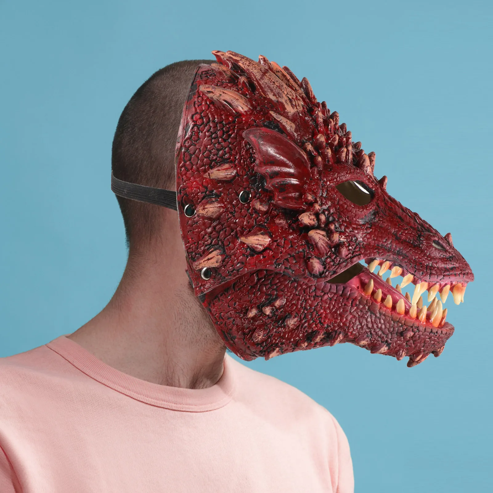 

Маска динозавра, аксессуар для костюма, 3D товары для Хэллоуина с животными, товары для косплея, легкие портативные маски