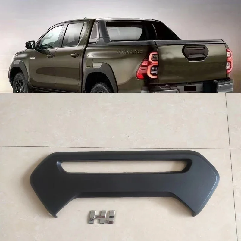 

Auto Accessories For Hilux Revo Rocco 2021 2022 2023 Tailgate Cover Fit Tailgate Plate Cover Rear door Trunk Car Styling