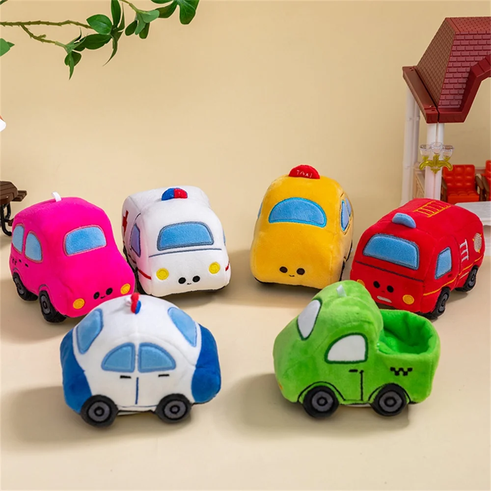 11cm Cartoon Simulation Car Plush Toys Cute Stuffed Soft Off Road Vehicle Pickup Truck Plushies Doll For Kids Gifts Home Decor