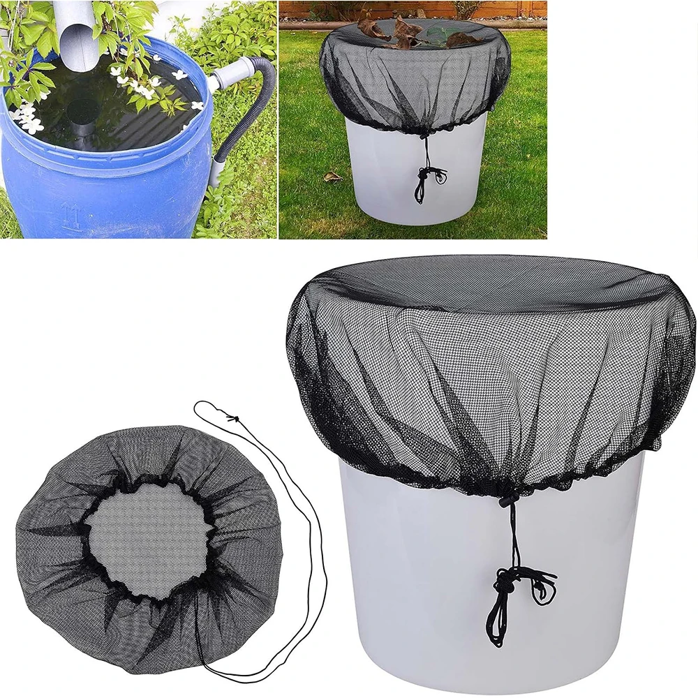 Adjustable Rain Barrel Screen Rainwater Tank Protector Anti Insect Filter Leaf Guard Garden Water Collecting Mesh Netting Cover