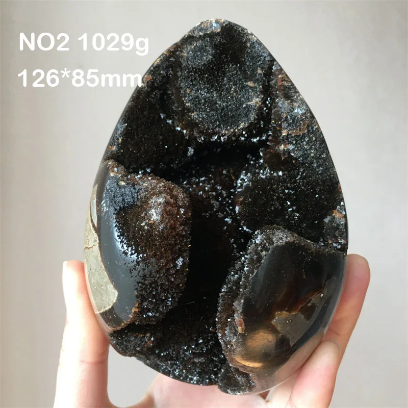 Natural Septarian Stone Shinning Dragon Geode Egg Mineral Specimen Septarium Egg Crystals Healing Divination Home Decor