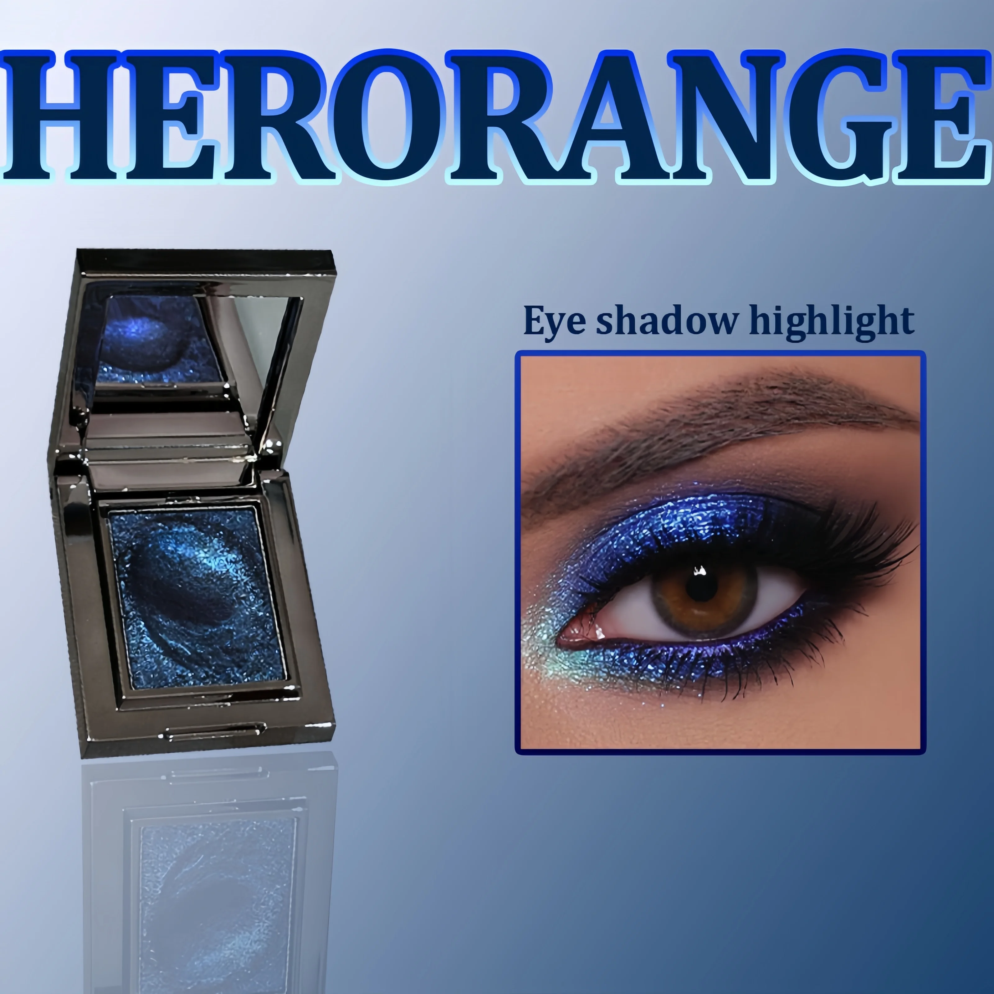 Monochrome Eye Shadow, Flashing, Brightening, Long-Lasting Color, Waterproof and Sweat-Proof, Natural Cosmetics for Creating Exquisite Eye Makeup, Music Festival Party Role-Playing