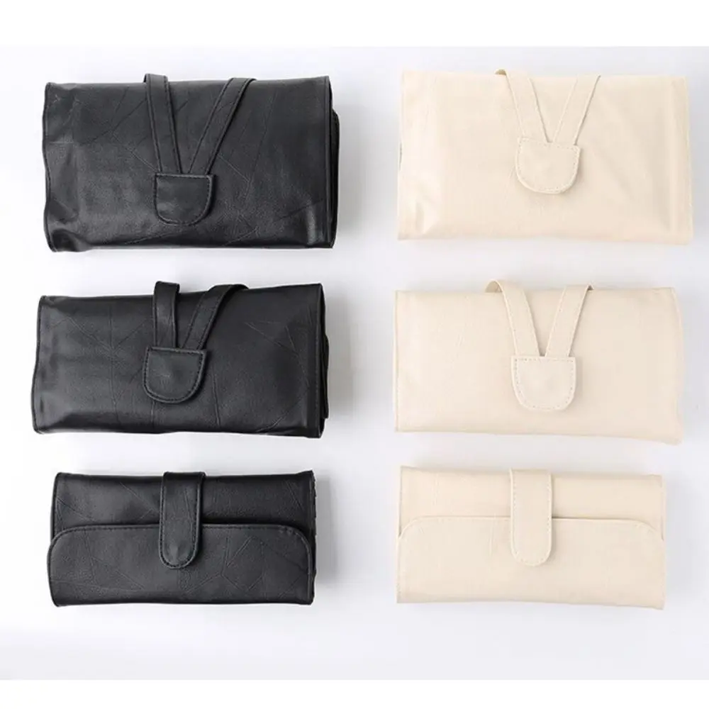 

Portable 12/18 Hole Makeup Brush Bag PU Lightweight Cosmetics Case Functional Rolling Pouch Travel Organizer