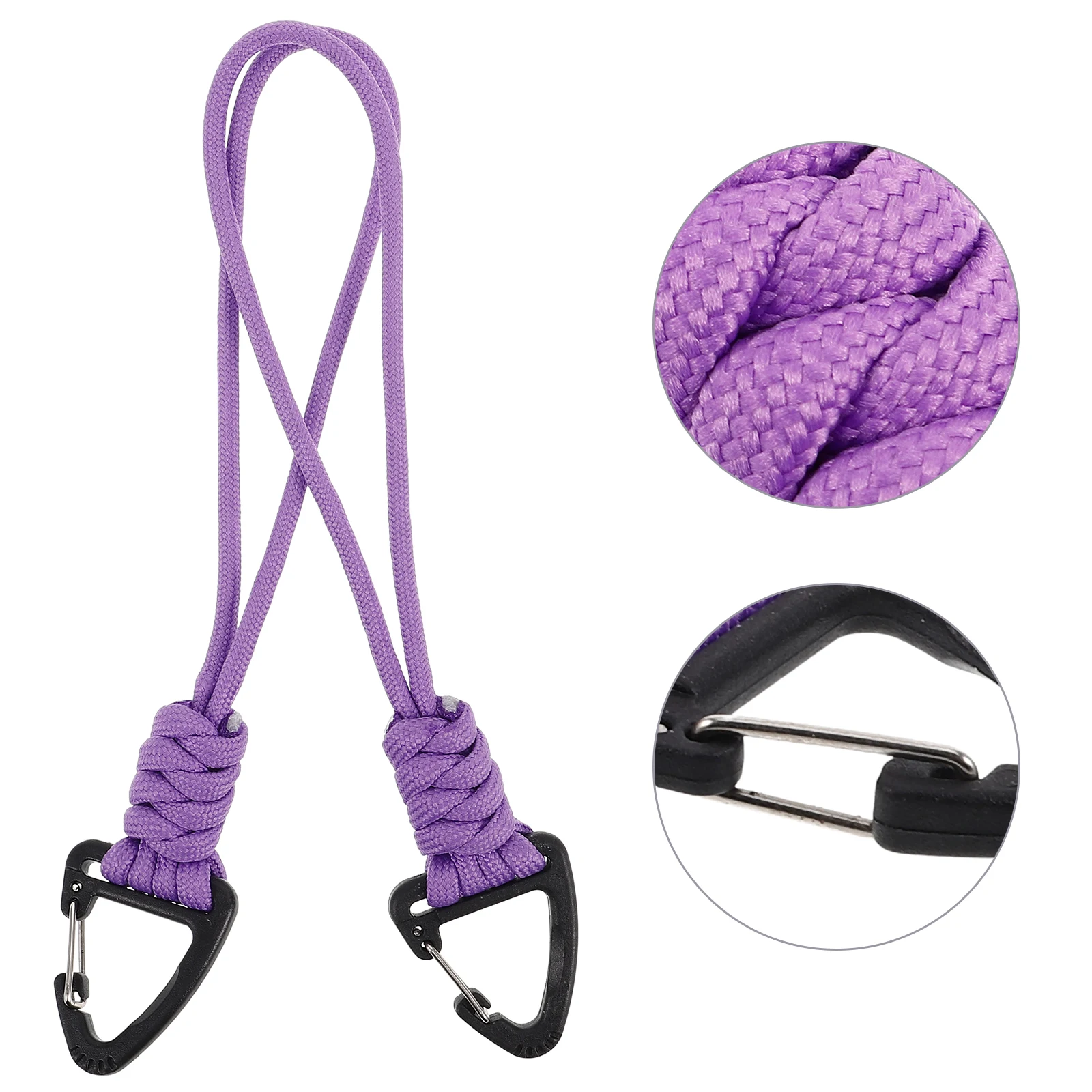

2Pcs Anti-loss Carabiner Lanyard Wrist Keychain Bag Hook Camping Hiking Gear Bottle Holder Backpack Accessory