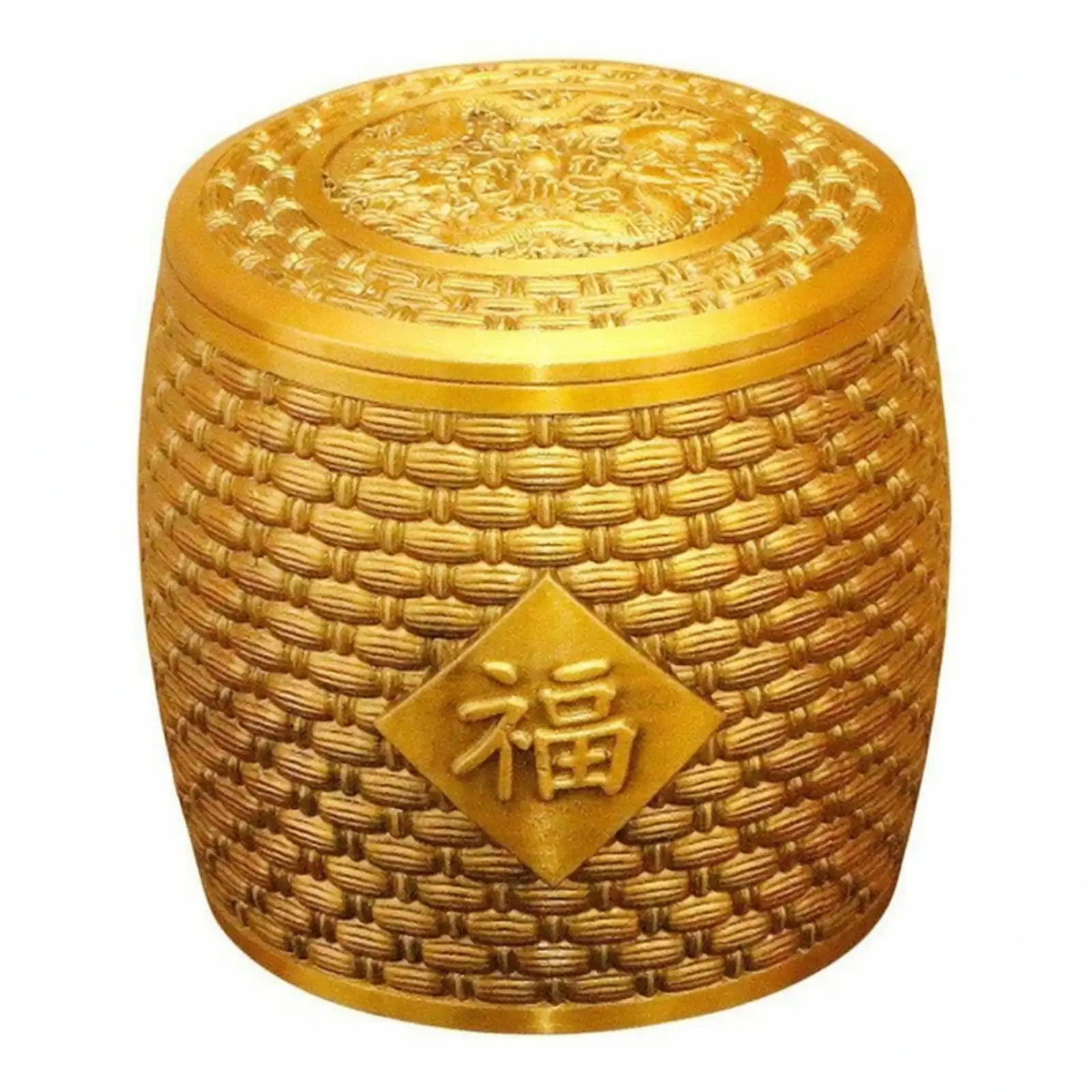 Metal Tea Storage Canister Sealed Metal Tea Canister with Custom-Fitting Lid Lidded Container for Home Display, Living Room,