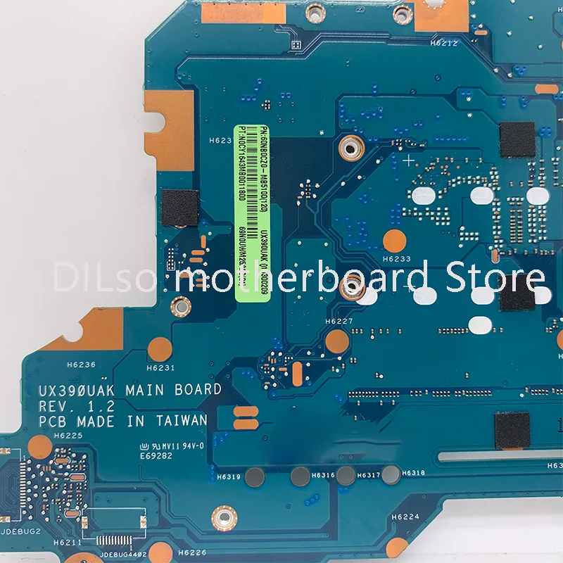 Imagem -05 - Notebook Motherboard para Asus Zenbook Ux390u Ux390uak I57200u I7-7500u Ram 8gb 16 gb Teste ok Kefu-ux390ua