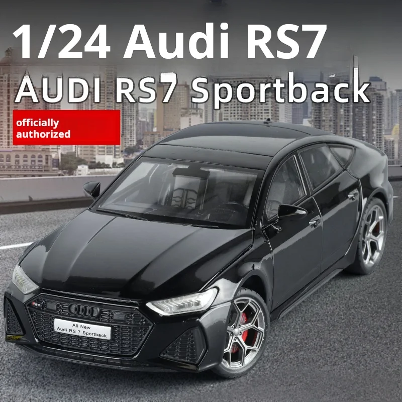 

Масштабная модель автомобиля Audi RS7 1:24, высококачественная литая из сплава, коллекционная, с функцией отката, для мальчиков, декор и подарок