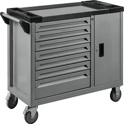 7 Drawers Industrial Roller Tool Box Metal Heavy Duty Storage Tool Cabinet Chest With Wheels Garage Tool Trolley