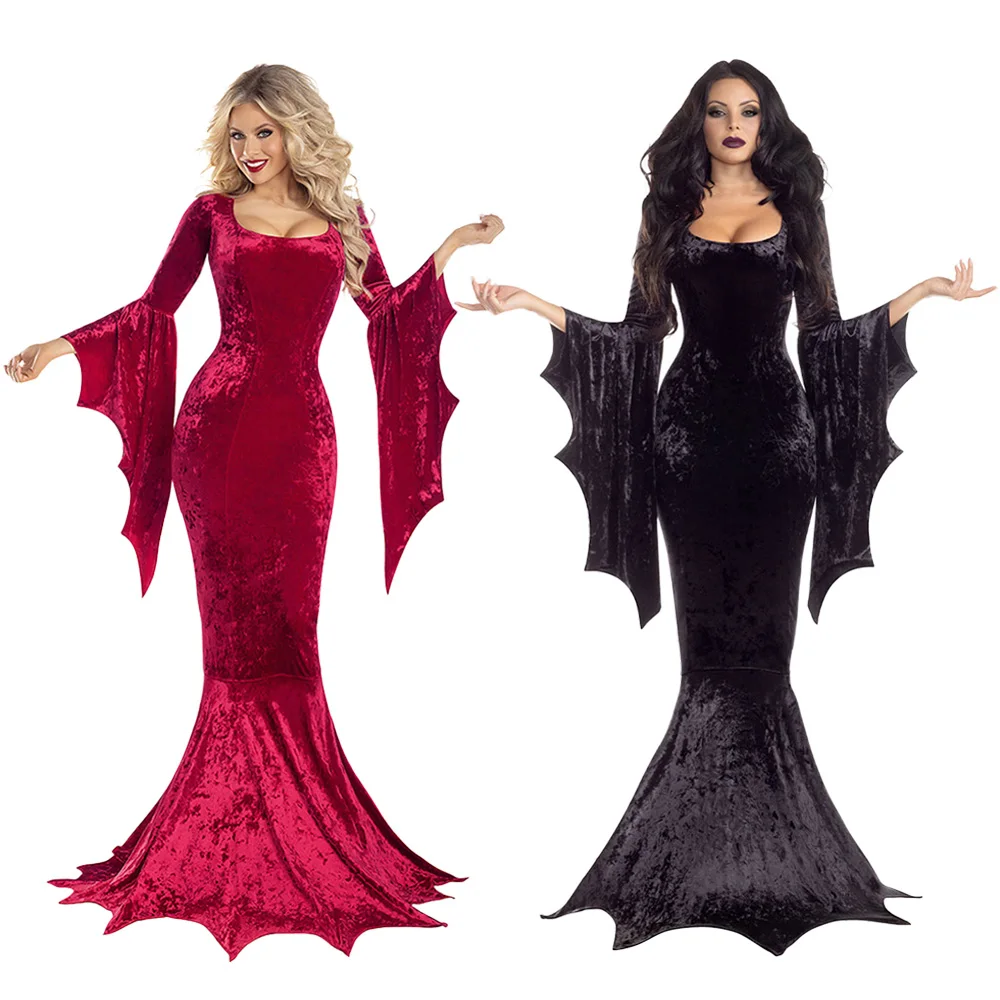 

Halloween Cosplay Vampire Red Dresses Clothing Female Adult Party Roleplay Women Carnival Costume Suits Outfit Party Roleplay
