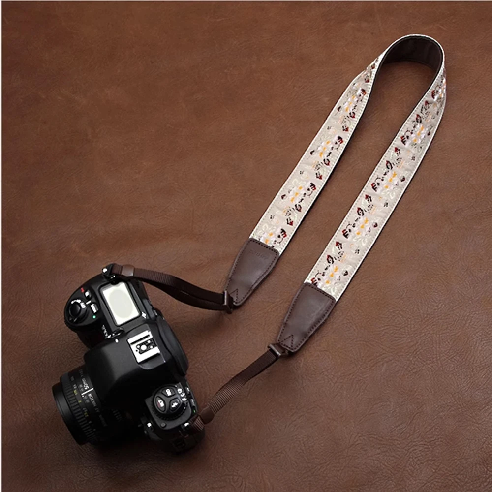 Retro Ethnic Style Cotton Woven Camera Strap DSLR Digital Camera Neck Strap Micro Single Photography Shoulder Strap