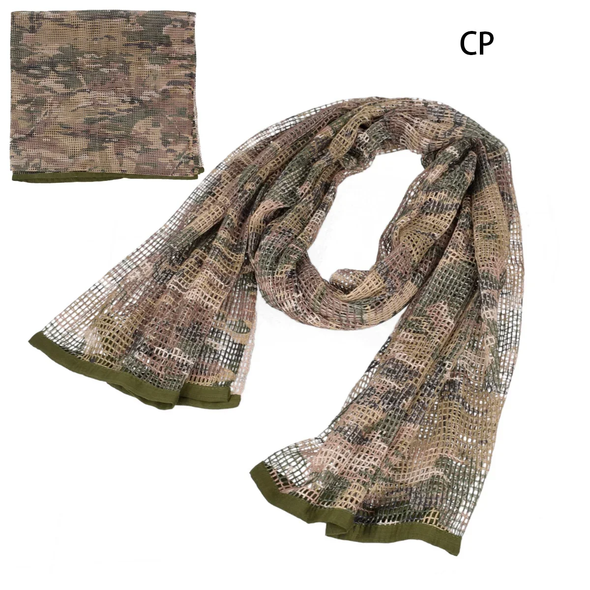 Cotton Scarf Tactical Camouflage Mesh Hidden Camo Scarf for Outdoor Hunting Photography Mask Shotgun Sun Protection Scarve