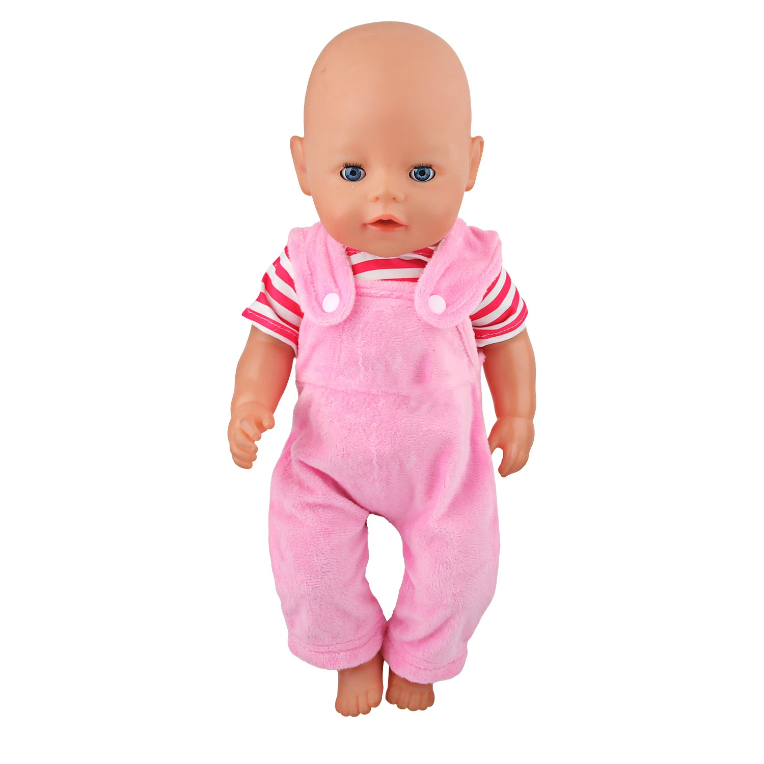 Vestiti per bambole t-shirt a righe + pagliaccetti vestito per bambola americana da 18 pollici Set di vestiti complessivi per 43cm Baby New Born & OG Doll Gift