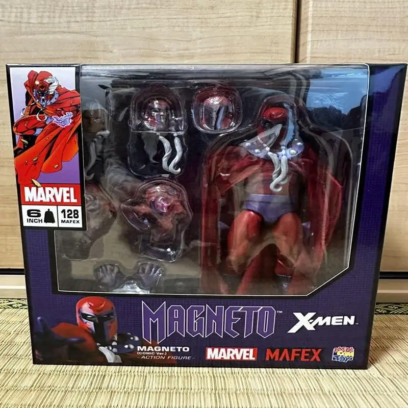 Originele Marvel Mafex 128 Magneto 099 Cyclops Revoltech Comic Ver X Mannen Action Collection Figures Model Pop Speelgoed Voor Kinderen