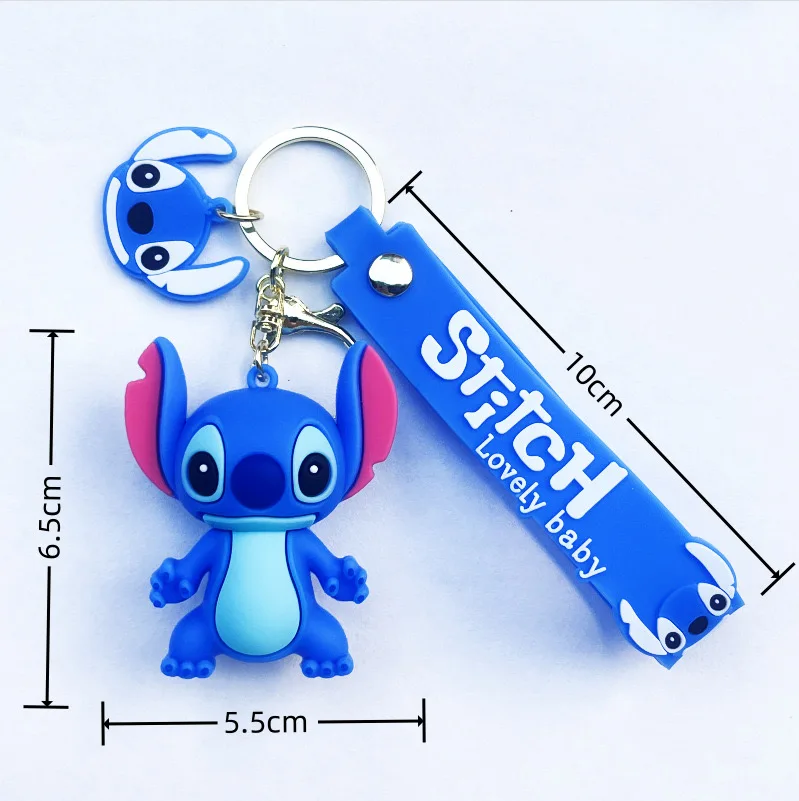 Stitch portachiavi Lilo Stitch Cartoon portachiavi accessori per zaino Action Figure pendenti portachiavi per auto pendenti giocattolo per bambini