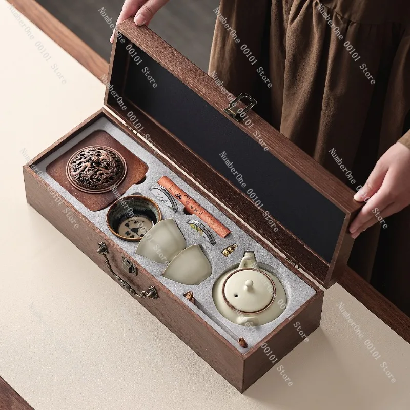 Elegant Palace Museum Inspired Tea Gift Set Chinese Style Cultural Creative Business Client Present Practical Corporate Souvenir
