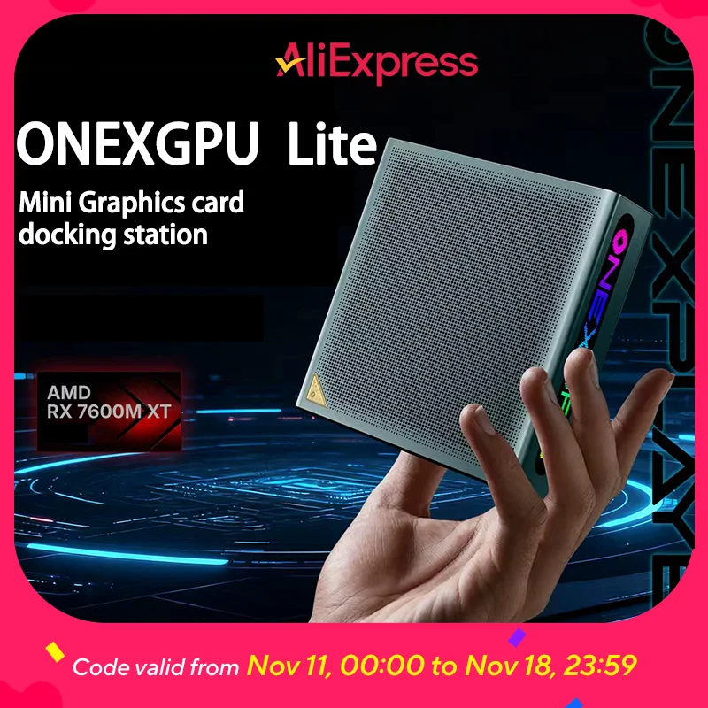 

Мини-портативный карман ONEXGPU Lite для расширения Thunderbolt 5, устройство Oculink, мобильная внешняя док-станция для видеокарты