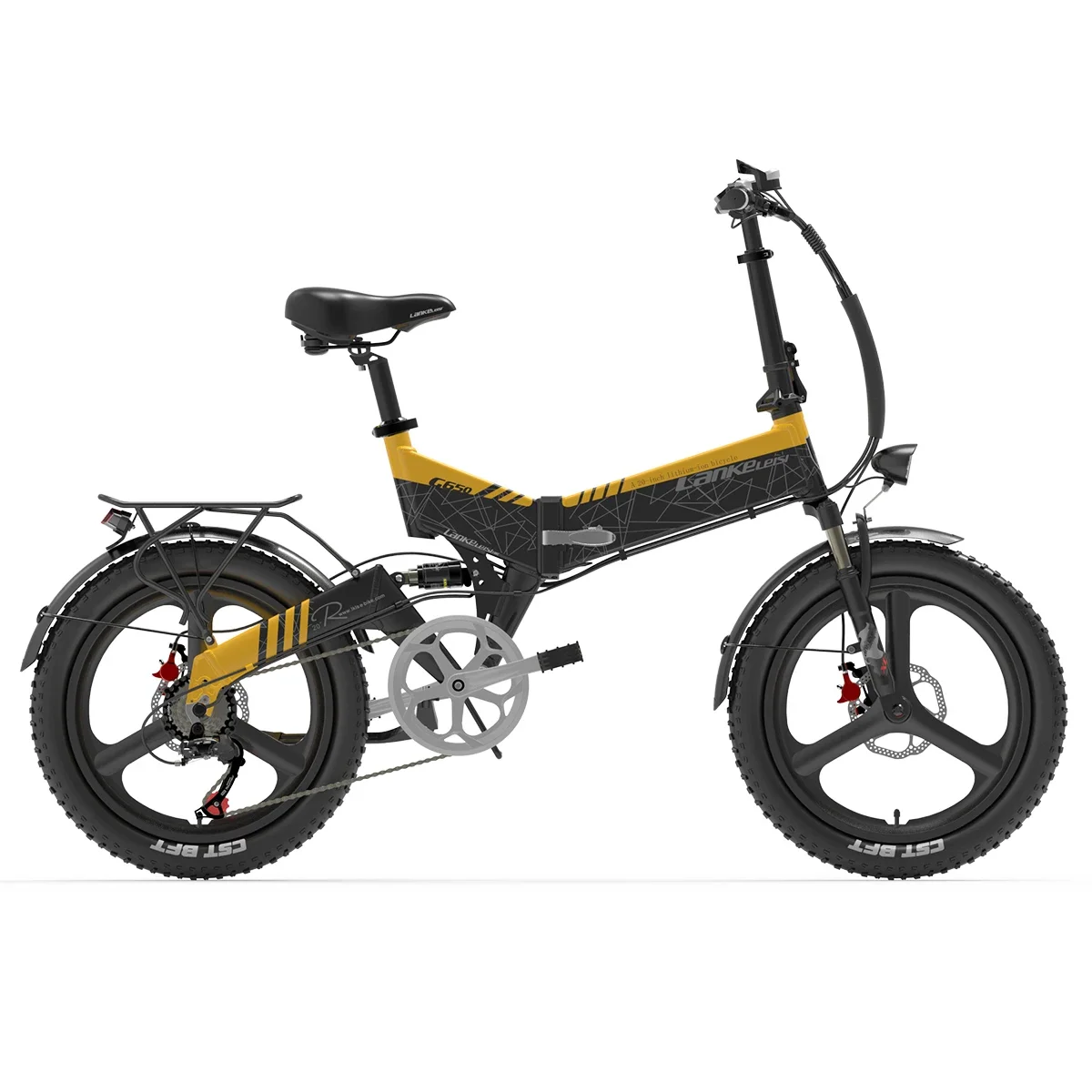 Full Suspension Folding Ebike 48V12.8AH Battery 500W Motor 20 inch Fat Tire Off-Road Electric Bike  Commuting Electric Bicycles