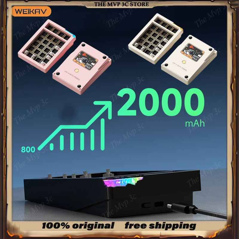 

Upgraded WEIKAV Stars21 Plus Wireless Aluminum Alloy Digital Pad Keyboard Customized Hot Swap 2000mAh Mechanical Keyboard