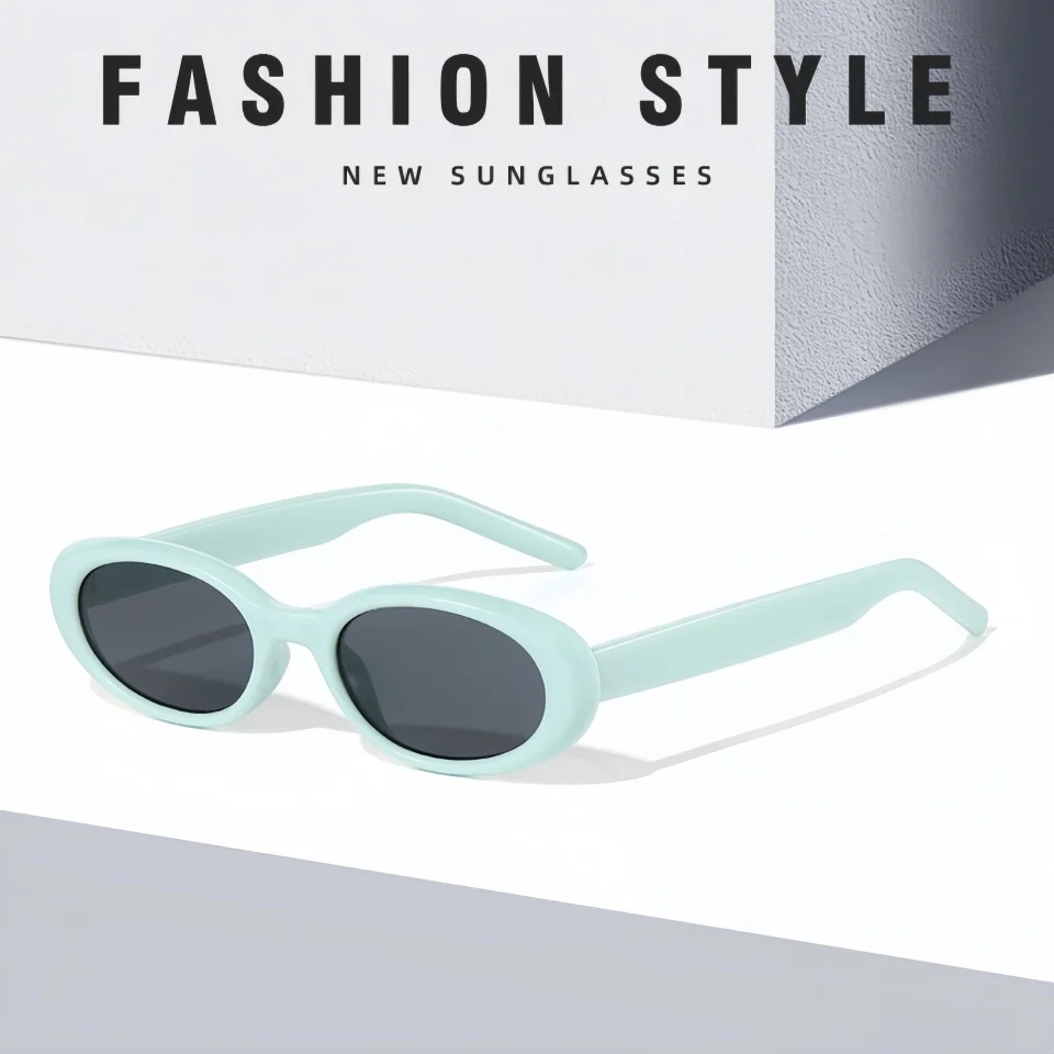 

Изысканные и уникальные солнцезащитные очки овальной формы с маленькой оправой, унисекс, модные, для путешествий и шопинга, с градиентными линзами и защитой от УФ400.