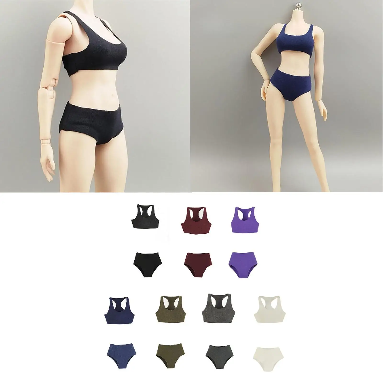 Ropa femenina a escala 1/6, ropa para muñeca de 12 pulgadas, colección de trajes de baño 1:6, traje de baño de moda en miniatura, ropa de figura de acción