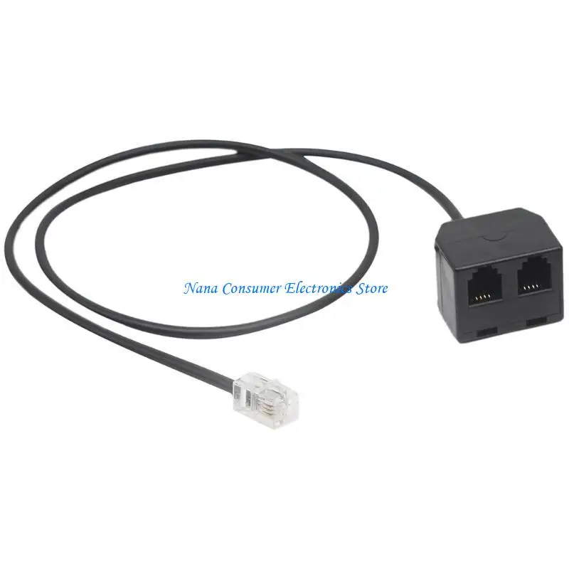 

G7NE RJ9 Headset To Adapter RJ9 4P4C Male To Dual Female Ports Connector