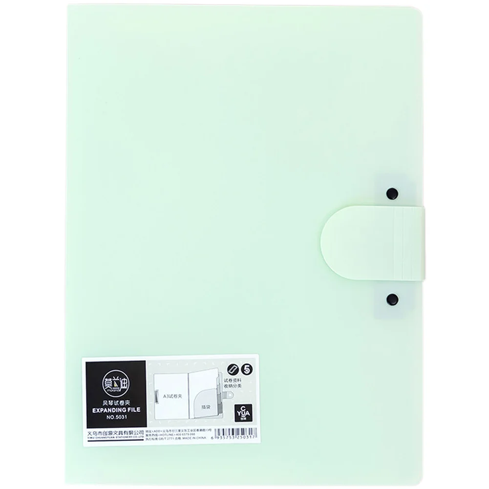 Plastic Multi-Layer Folder Compatible with For A4 Documents with Easy-View Inserts 24cm x 32.5cm Purple Green Blue White Pink view 3