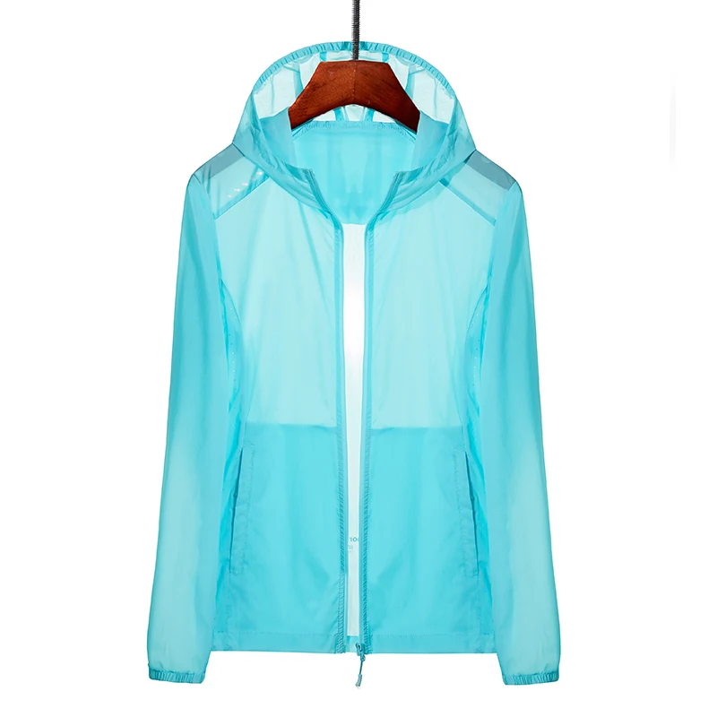 سترة نسائية من الجلد 300 جرام سترة بقلنسوة للتسلق والتنزه جميع الرياضات معطف خفيف الوزن وجيب جانبي ملابس خارجية صيفية مقاومة للماء #2