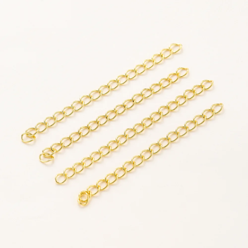 18K Real Gold Bag Gold Color Tail Chain Extension Chain Bracelet Necklace Diy Jewelry Accessories Jewelry Materials Manufacturer