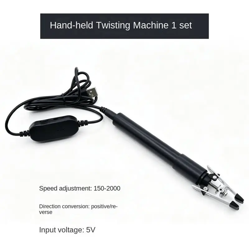 AT19-Adjustable Speed USB 5V Handheld Wire Twisting Machine Portable Electric Wire Twister Tool Forward-Reverse