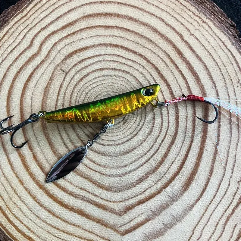 Metal Jig Spoon Fishing Lures 4pcs 15g 4.9cm Shore Casting Micro Jig Slow Artificial Hard Baits Spinnerbait For Bass Tuna Pesca
