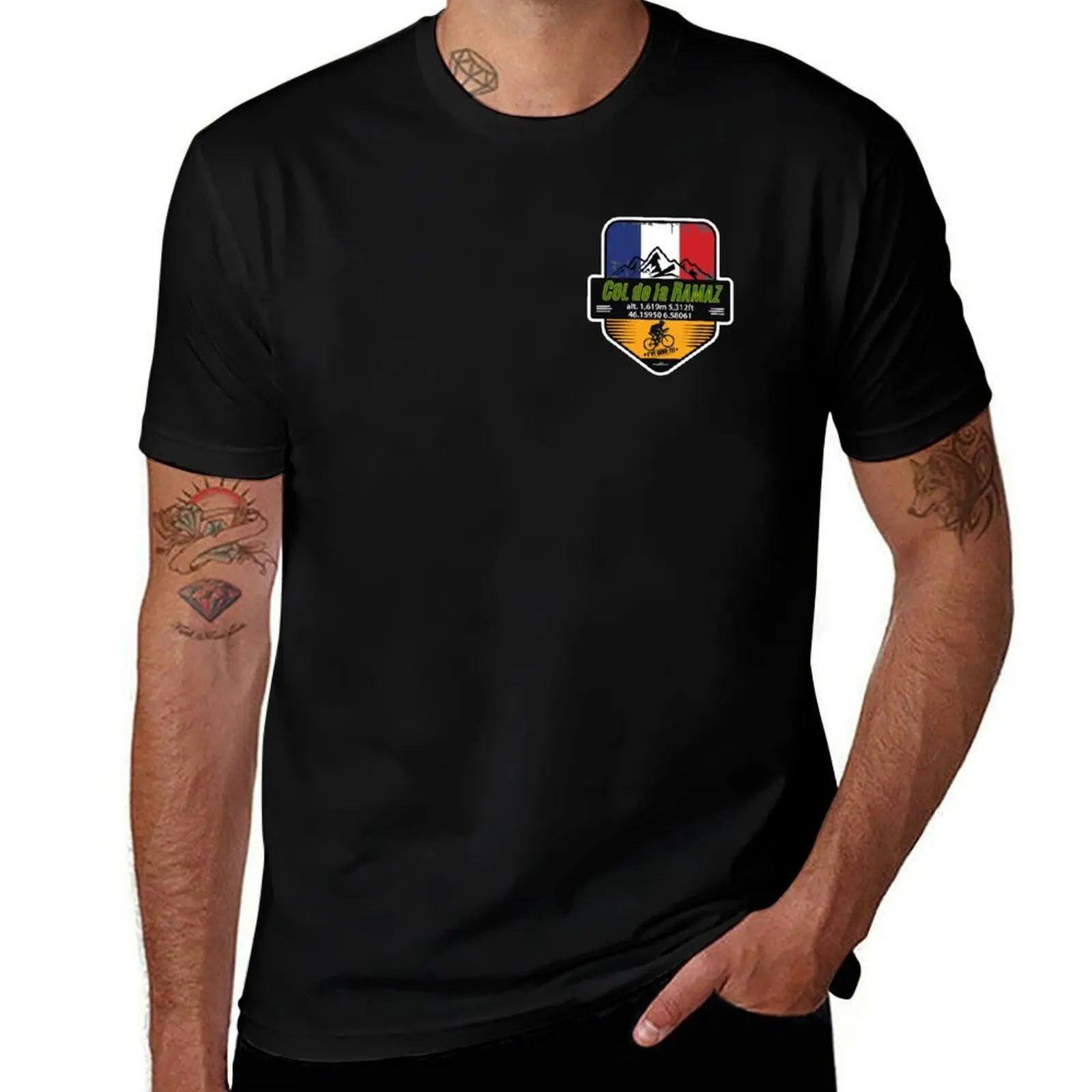

Col de la Ramaz France Cycling Sticker T-Shirt I've Done It! 01 T-Shirt topping man clothes blue lock men t shirt