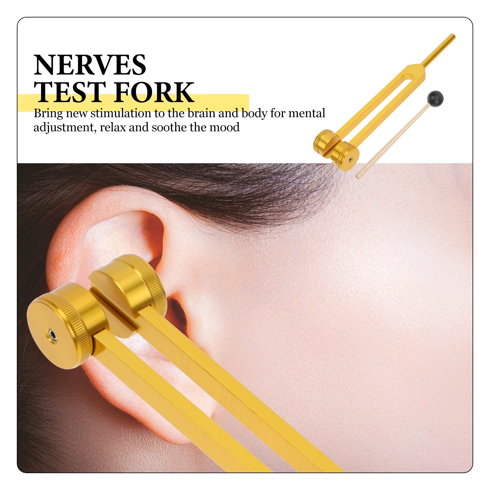 

Aluminum Alloy Tuning Fork Ear Clean Nerve Sensory Multi Use Sound Therapy Stainless Steel Vibration Relaxation Tool