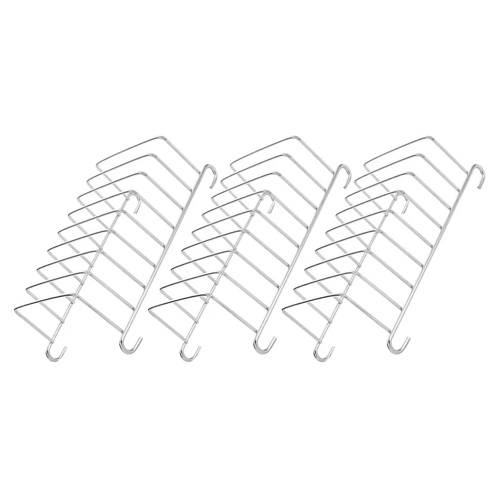 

3Pcs Stainless Steel Bread Cooling Rack 8 Slot Toast Holder Air Fryer Compatible Kitchen Tool for Drying Dishes and Cutting
