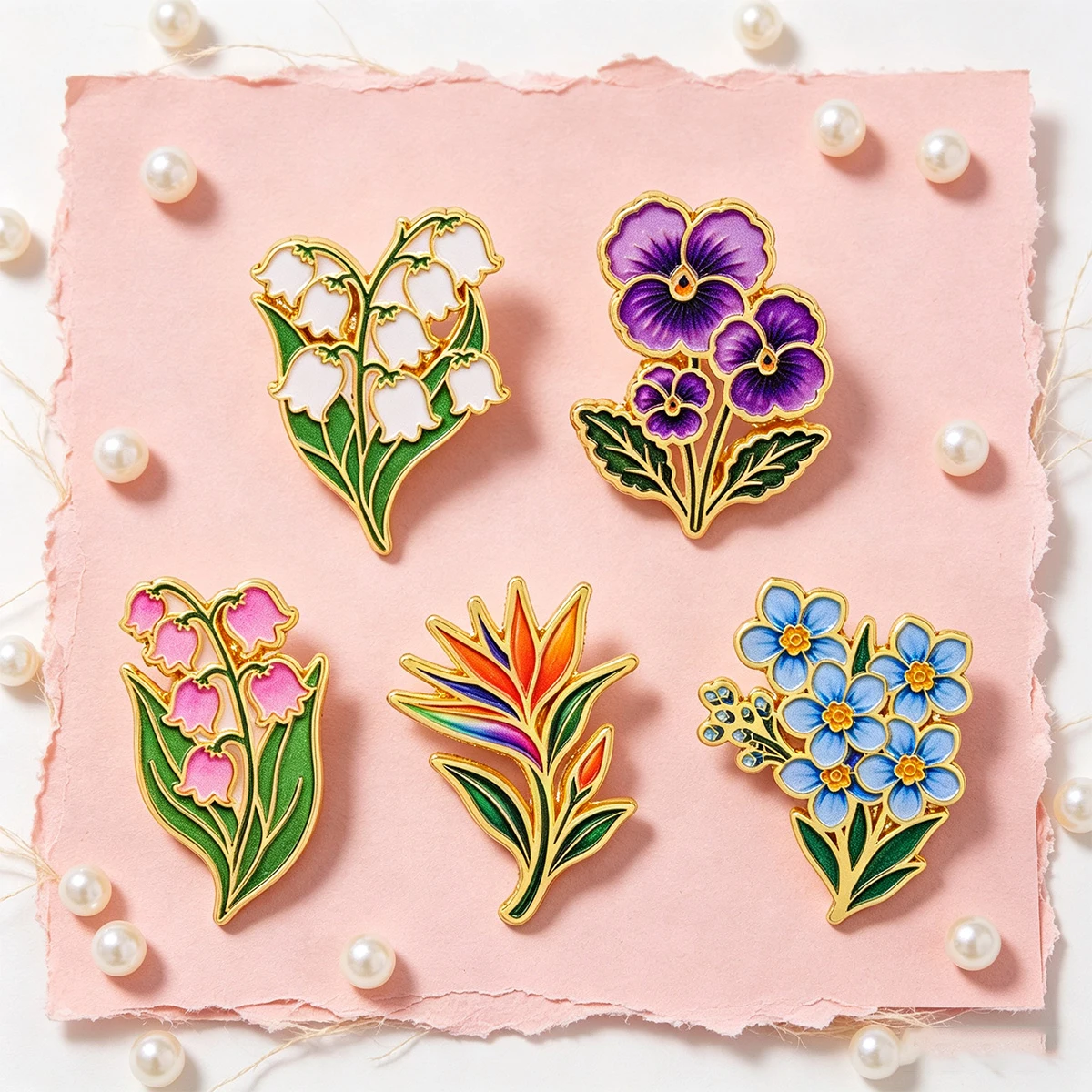 Paradise Jewelry & Watches Llc - Cartoon Plant Flower Metal Enamel Pins