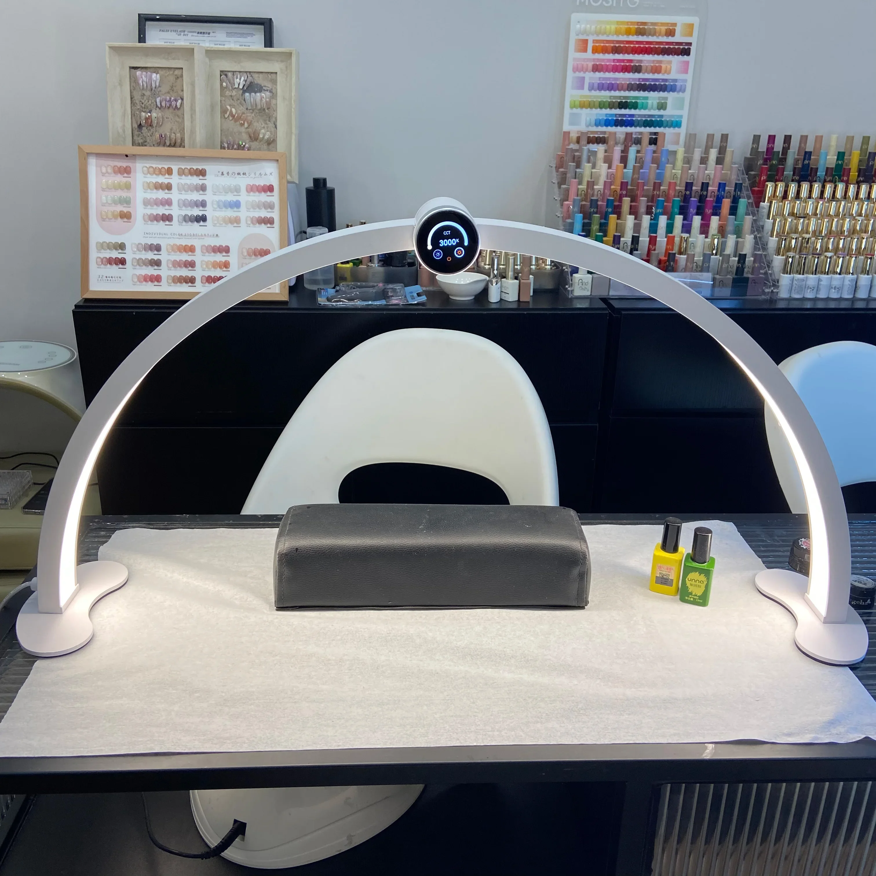

Half Moon Nail Lamp LED Desk Lamp 45W High-end Nail Lamp with Clock Intelligent Display for Nails Tattoos Eyelashes Cosmetology