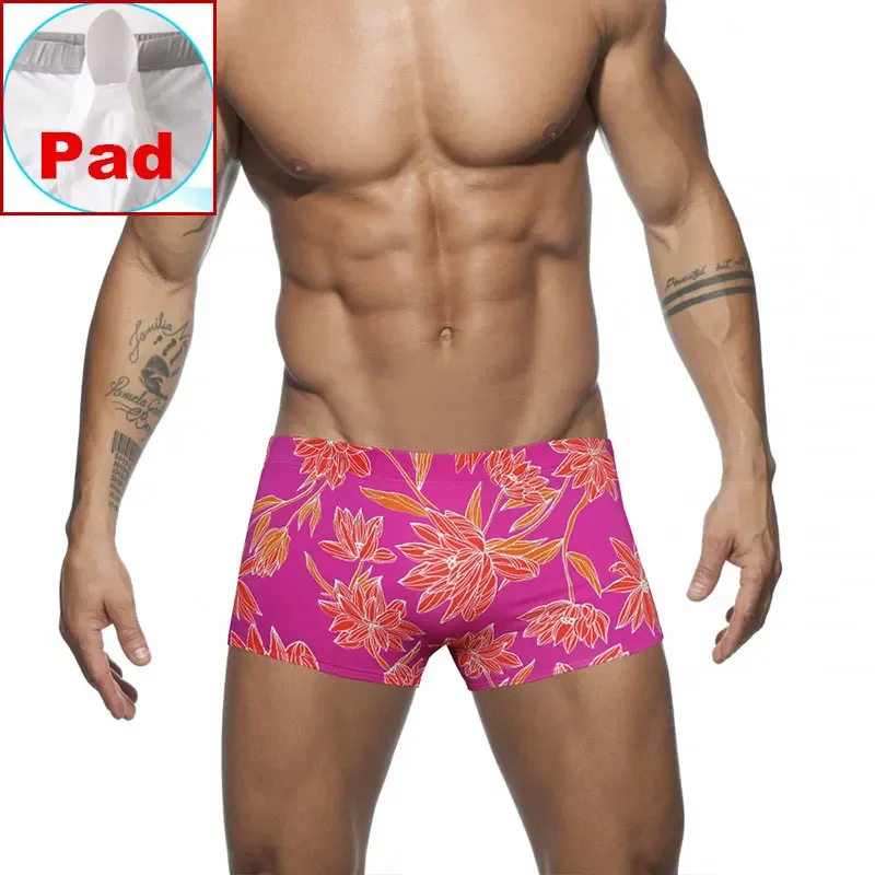 

Pad Swimwear Men Bikni Shorts Swim Briefs Boxer Swimming Surfing Trunks Sexy Mens Summer Beach Short Pants Water Sport Swimsuit