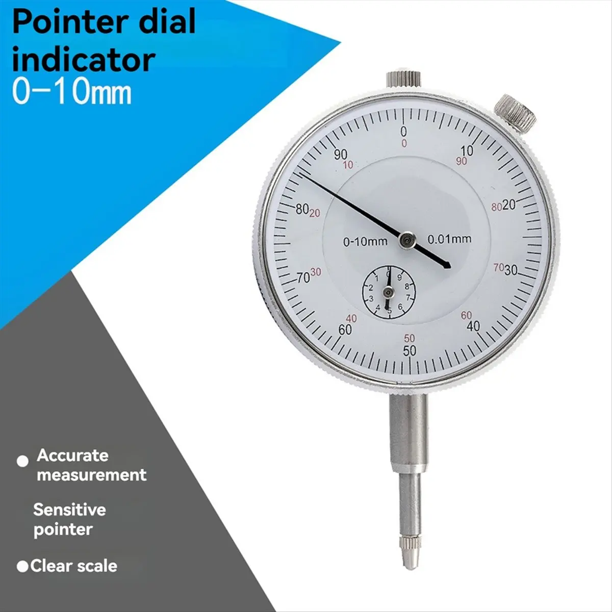 2026 B-est Dial Indicator Micrometer Hour Type Indicator Comparator Measuring Clock Indicator Measuring Instrument