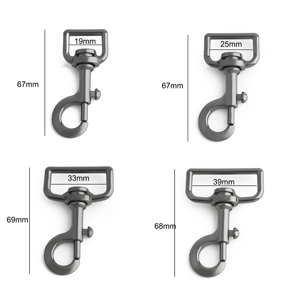 20/50/70PCS Inside Wide:19-39mm Metal Eye Swivel Bolt Snap Hook For Bag Strap Carabiner Clip Outdoor Hanging Buckles Accessories
