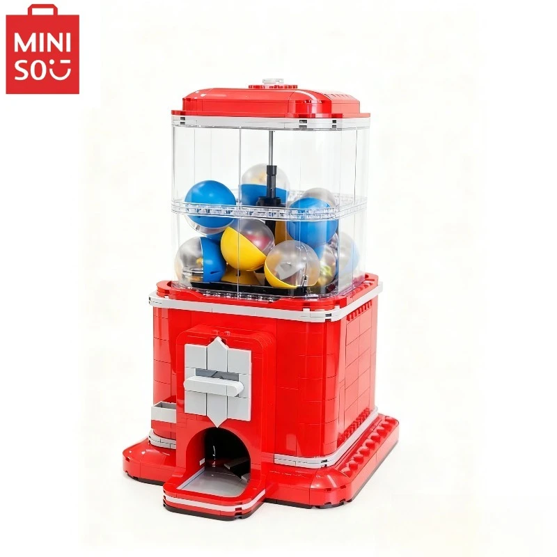 MINISO 1343 قطعة Diseny النمط الكلاسيكي 21358 آلة بيع مجموعة اللبنات عملة تعمل لعب لعبة الطوب فتاة صبي الهدايا