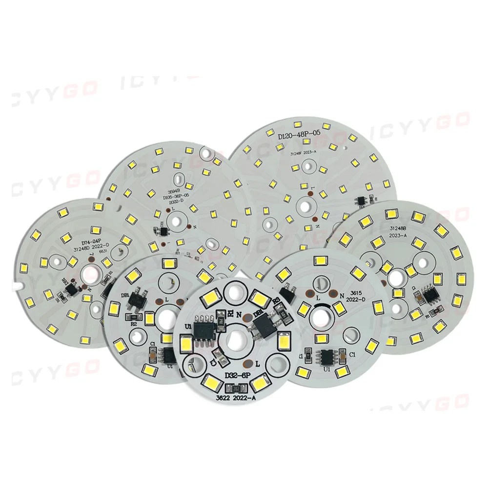 10 قطعة 3 واط 5 واط 7 واط 9 واط 12 واط 15 واط 18 واط AC220V LED PCB ضوء مجلس SMD2835 سائق خالية DIY بها بنفسك LED ضوء مجلس لمبة مصدر الضوء المجلس