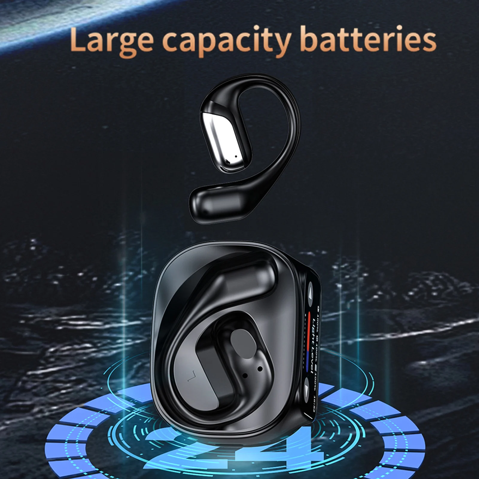 سماعات أذن للترجمة بالذكاء الاصطناعي، سماعات رأس BT5.4 لاسلكية مفتوحة الأذن، سماعات أذن رياضية بخطاف الأذن، اتصال التطبيق ترجمة في الوقت الحقيقي #4