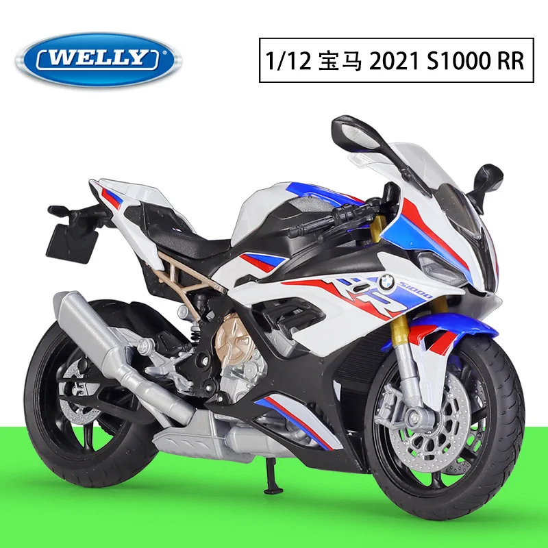 

Модель мотоцикла WELLY 1:12 BMW S1000RR 2021 года, литая, имитационная, для сборки, игрушка для создания сцен, подарок, украшение