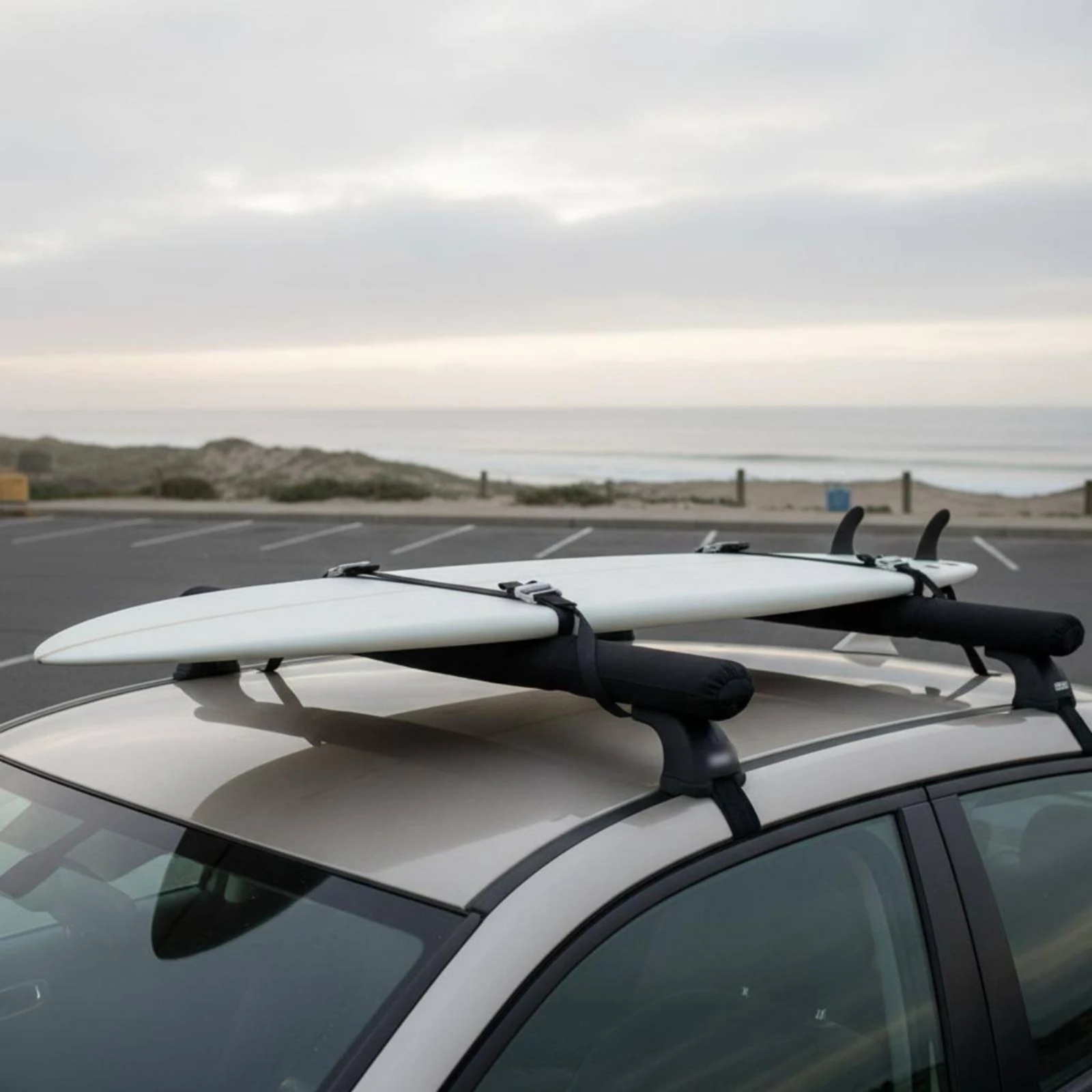 

2 Pieces Car Roof Rack Pads Cylindrical Soft Roof Rack Pads Transport Gear Easy Install Non-Slip