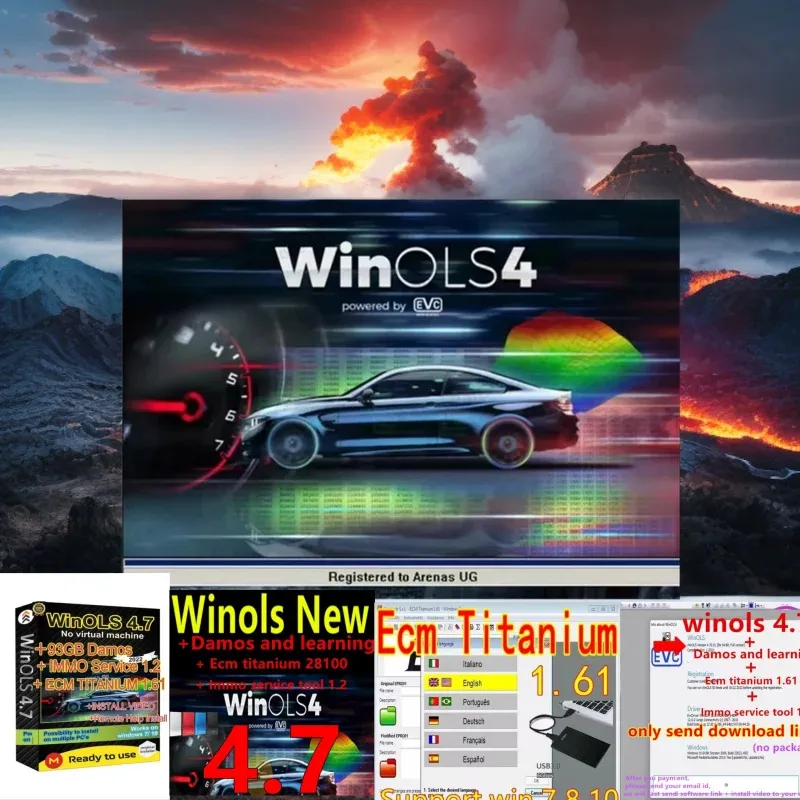 

2023 WinOLS 4.51 Auto ECU +2020 Damos +ECM TITANIUM Chip Tuning SoftwareWith Plugins More Functions Send cd USB