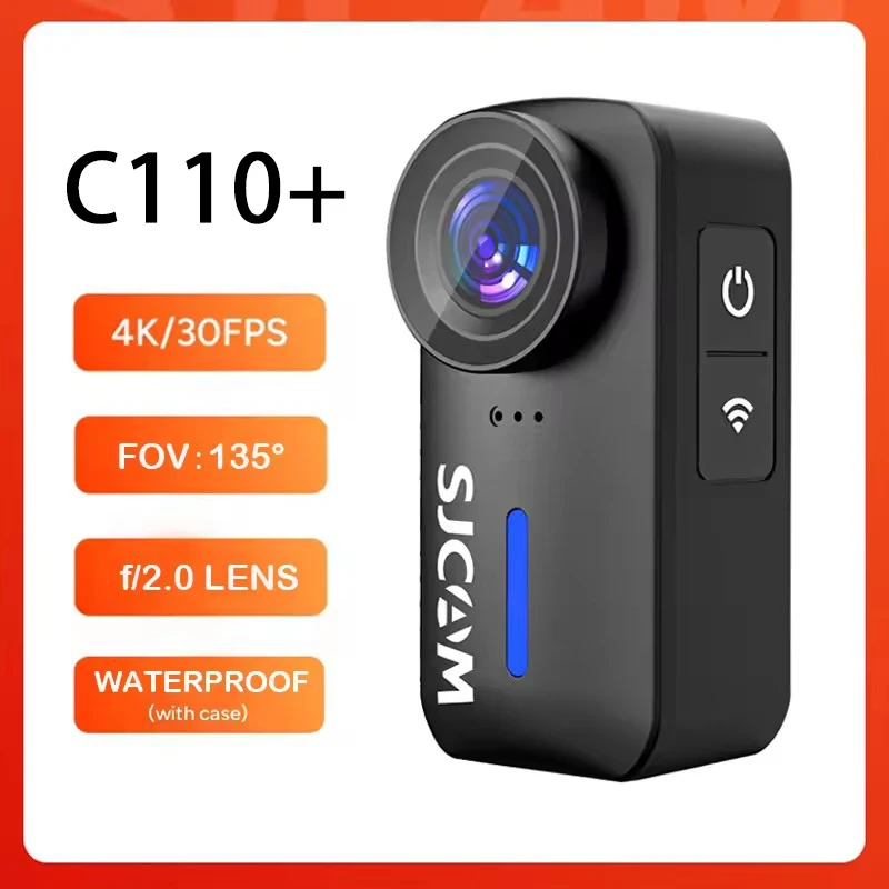 

5G Wifi Sport C110 + Action Camera 4K EIS Bicycle Helmet Motorcycles Cycling Monitoring Device Waterproof 2.4G WiFi Sport Cam