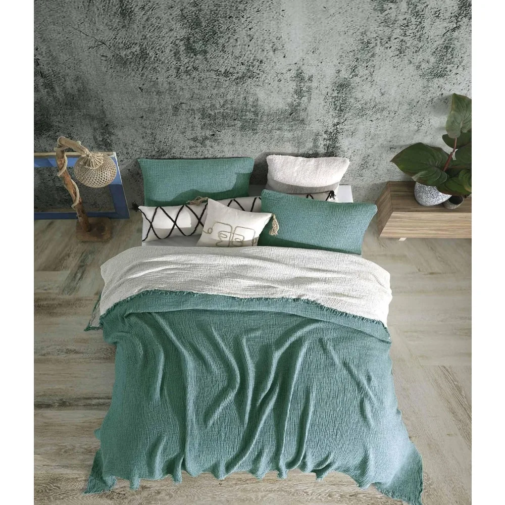 كيس وسادة من الموسلين مكون من 4 طبقات من القطن العضوي بنسبة 100% - رميات خفيفة الوزن قابلة للغسل مسبقًا من أجل Com