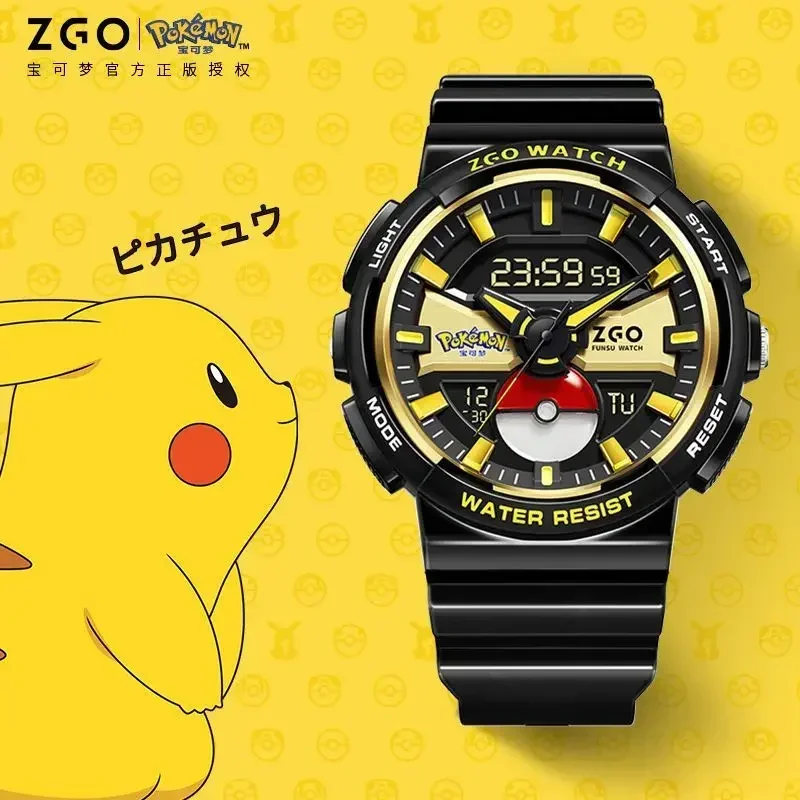 ZGO Pokemon Series Cartoon Pikachu Zegarki studenckie Sport Wodoodporny zegarek elektroniczny Zabawki Prezenty dla dzieci