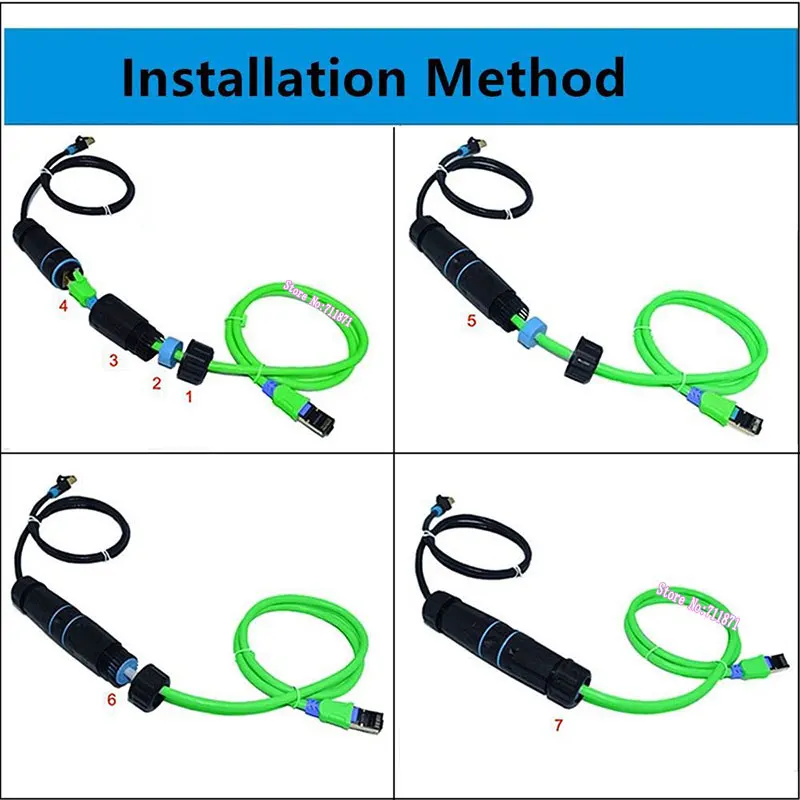 CAT6ป้องกัน IP68กันน้ำอะแดปเตอร์เชื่อมต่อ Rj45 8Pin ตัวเมียกับตัวเมีย Rj45กันน้ำ RJ45อะแดปเตอร์ตัวต่อขยาย
